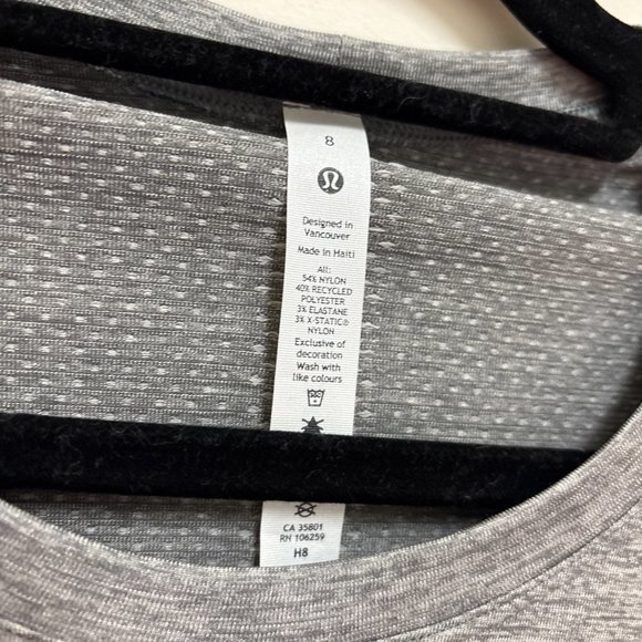 Lululemon Swiftly Tech Long Sleeve Top 2.0 Race Shirt Women's Size 8 Gray NWT - Picture 4 of 12